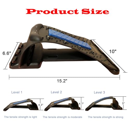 2-in-1 Neck & Back Stretcher for Cervical and Lumbar Support, Adjustable Spinal Stretch Device for Posture, Back Relaxation & Daily Neck Support