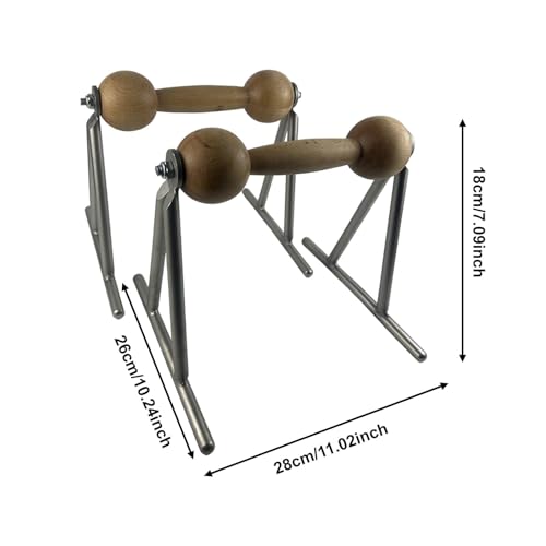Push Up Bar Parallettes Bar for L Sit, Adults Push Handle Strength Training Equipment, Wood Metal 11x10.2x7.1 inch