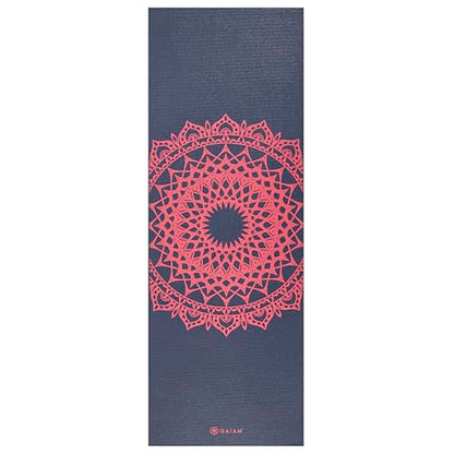 Gaiam Print Yoga Mat, Non Slip Exercise & Fitness Mat for All Types of Yoga, Pilates & Floor Exercises