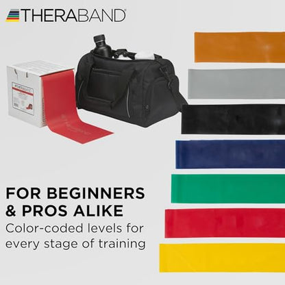 THERABAND Resistance Band, Gold, Max, 25-Yard Roll, Latex-Free, Elastic Band for Exercise, Physical Therapy, Yoga, Pilates, Stretching, Home Workouts, Color-Coded for Easy Resistance Levels