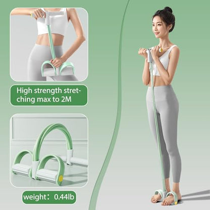 Foot Pedal Resistance Band,6-Tube Pedal Puller Resistance Rope,Yoga Elastic Exercise Bands, for Women Jump Fitness, Abdomen/Arm Weight/Waist/Leg Stretching Slimming Training