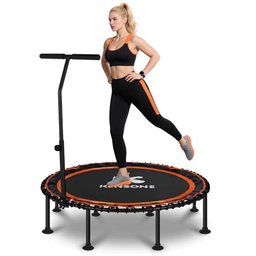 K KENSONE 40/48" Rebounder Trampoline for Adults, Bungee, 450/550 LBS Quiet - color: Orange, size: 48" T-Bar