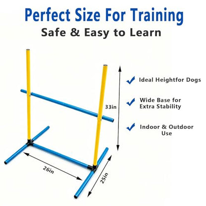 2-Pack Adjustable Dog Agility Hurdles for Small & Medium Dogs - color: SLV-Hurdle 2
