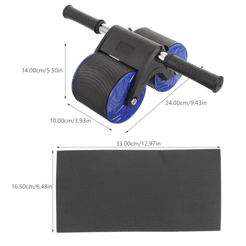 SHERCHPRY Auto Rebound Ab Roller Wheel with Knee Pad for Home Gym Fitness Deep Abdominal Training Equipment for Men and Beginners Core Strength Exercise Roller Disc for Targeted Upper Body