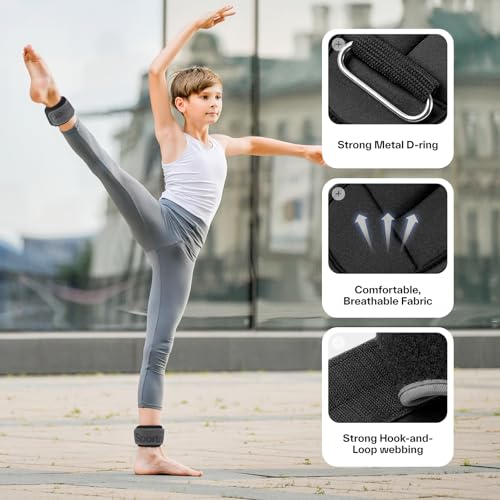 Sportneer Ankle Weights 0.5/1/2/3/5 LBS 1 Pair Wrist Leg Arm Weights - color: Black, size: 0.5 lb x 2