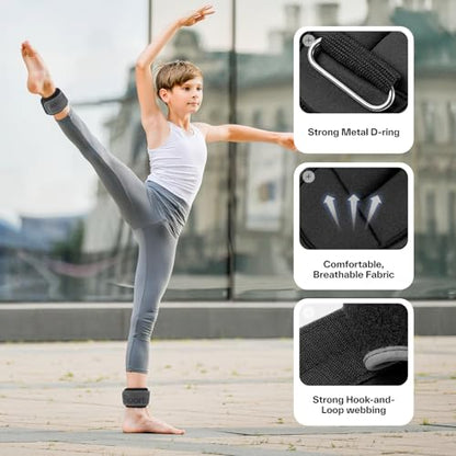 Sportneer Ankle Weights 0.5/1/2/3/5 LBS 1 Pair Wrist Leg Arm Weights - color: Black, size: 0.5 lb x 2