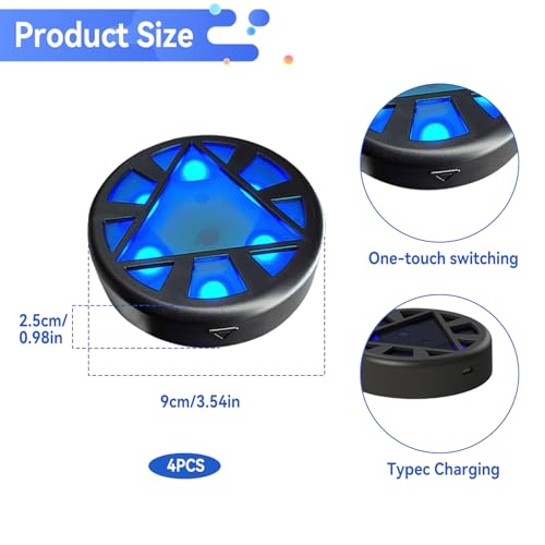 4Pcs/Pk Agile Reaction Training Lamp Set, 6-Functions 5-Lights Timing Speed Agile Reaction Light Quick Response Sports Reaction Training Light Enhancing Speed and Agility Perception Tools