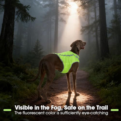 FUAMEY Dog Reflective Vest for Large Dogs,Dog Hunting Vest High-Visibility - color: Green, size: X-Large