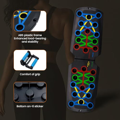 Push Up Board,Portable Dismountable 17 in 1 Push Up Bar at Home Gym,Professional Muscle Training Equipment is Available for Men and Women,The Ideal Gift for Fitness Enthusiasts,Pushup Board Set