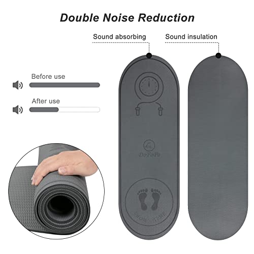 Jump Rope Mat 71"/63"x24" Larger Non-Slip Indoor Outdoor Exercise Fitness Mat, High-Density Workout Shock Absorption for Home Gym Flooring Concrete Jumping Rope
