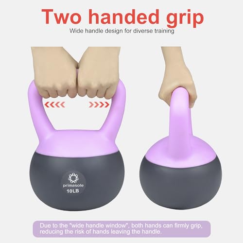 Primasole Soft Kettlebell 10.15lbs & Kettlebell Set Shook Resistance base. Anti Slip hand Kettlebell weights for Women and Men -Home workout Kettlebells dumbbells for strength and safety.