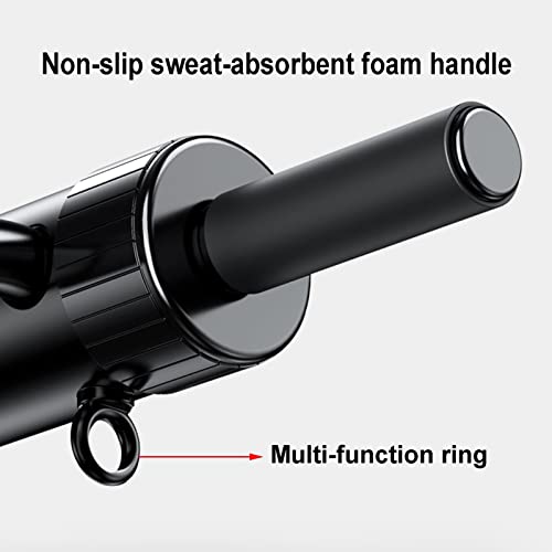 Stable Steel Wall-Mounted Pull-up Bar, Safe Non-Slip Fitness Horizontal Bar with Multi-Function Lifting Ring, High Load-Bearing 300kg (Black) - color: Black