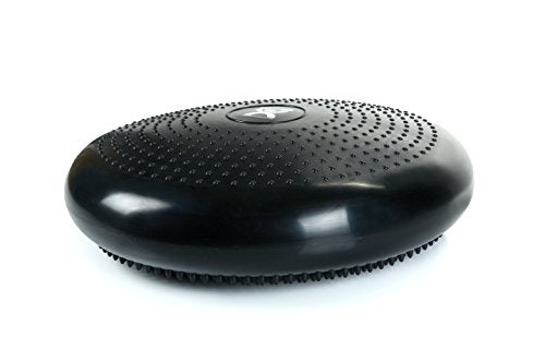 Cando-30-1870 CanDo Inflatable Balance Disc for Balance Training, Proprioception, Strengthening Lower Extremities, Posture, Back Pain, Stress Relief, Restlessness and Anxiety. Black, 14” Diameter - color: Black, size: 13.8" diameter