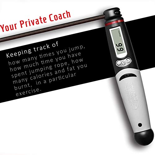 Jump Rope Digital Counter for Indoor/Outdoor Fitness Training Boxing Adjustable Calorie Skipping Workout for Women