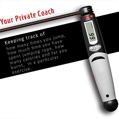 Jump Rope Digital Counter for Indoor/Outdoor Fitness Training Boxing Adjustable Calorie Skipping Rope Workout for Women