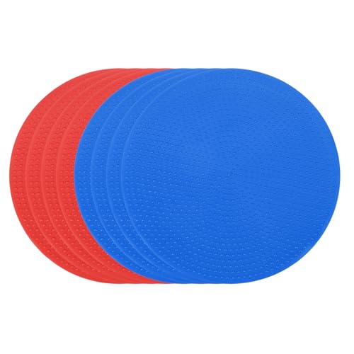 PATIKIL Spot Markers, Non-Slip Floor Dots Agility Markers Flat Field Cones Poly Dot - color: red