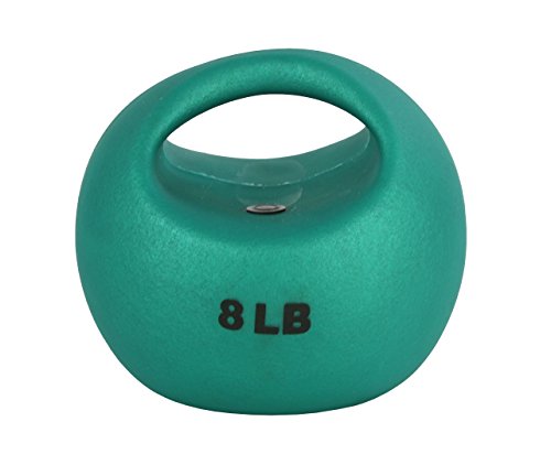 CanDo 10-3293 One Handle Medicine Ball, 8 lb, Green - size: 8 lbs