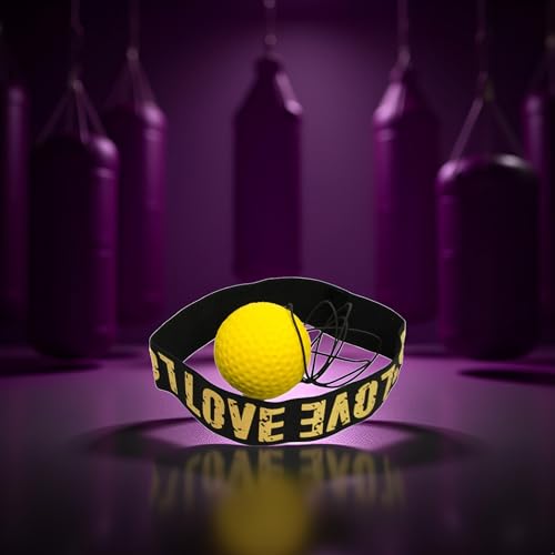 Boxing Ball Equipment - Boxing Training Ball, Boxer Reflex Ball, Boxing Reflex Ball Headband Set, Beginners Friendly Reflex Ball Headband, Boxing Trainer Boxing Gym Equipment Other Sports - color: Yellow