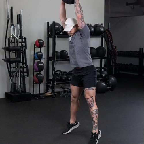 Titan Fitness Rubber Tread Slam Ball, Dead Bounce, Weight Workout - Throw, Catch, Slam, Twist - style: 20 lb