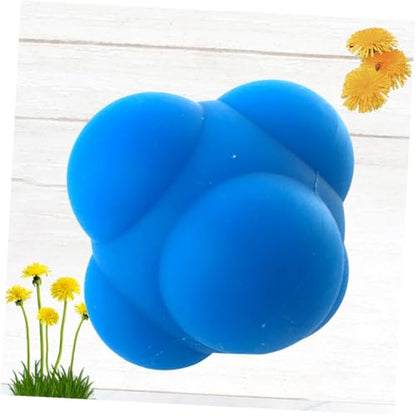 LIOOBO Hexagonal Silicone Agility Reaction Ball for Hand-eye Coordination Training Reflex Bounce Trainer for Speed Reflex and Rehabilitation Exercises Suitable for Men and Women