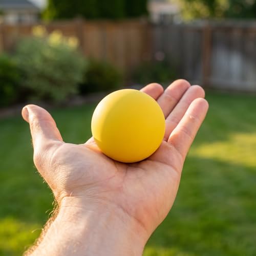 SUPVOX 4Pcs High Bounce Squash Balls: Professional Hollow Rubber Training for Racquetball & Handball - High Visibility Yellow Reflex Response Balls for Reflex & Agility Drills