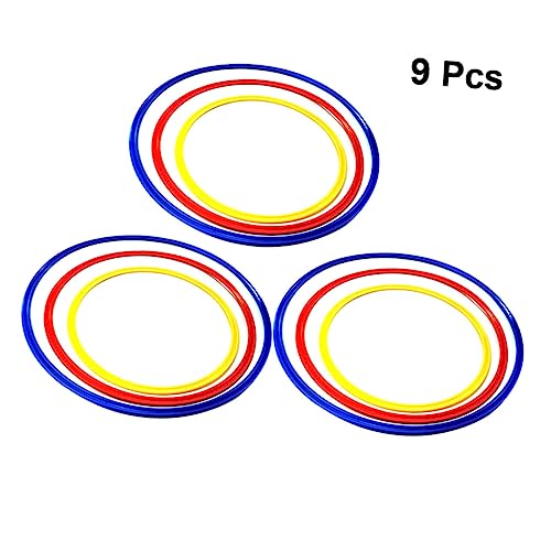 BESPORTBLE Ctr Ring 9pcs Drill Equipment Round Agility Rings Ladder Football Agility Ladder Training Rings Rings Fitness Equipment Training Circle Jumping Hoop Basketball Fitness Ring