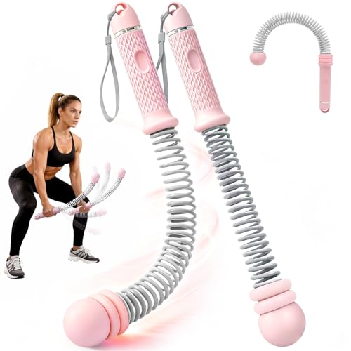 Ropeless Battle Ropes, Home Gym Fitness Gear for Strength & Cardio, No Tangle, Non-Slip Grip, for Men Women & Fitness Trainers, Portable Design with Weighted Handles, Ideal for Indoor Workouts - color: Pink