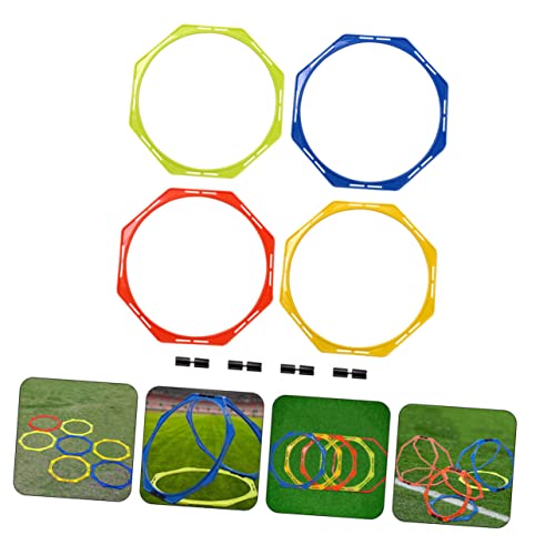 Kisangel Football Training Circle Football for Training Fitness Hexagon Soccer Sports Cones Football