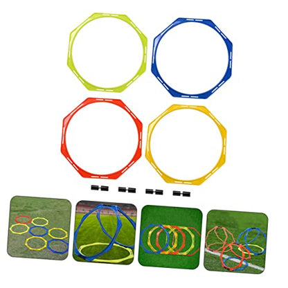 Kisangel Football Training Circle Football for Training Fitness Hexagon Soccer Sports Cones Football