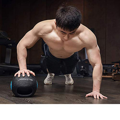 Professional Double Handle Grip Medicine Ball - for Weights Training MMA Boxing Exercise Fitness, 5KG-10KG (J 10kg) - size: 10kg
