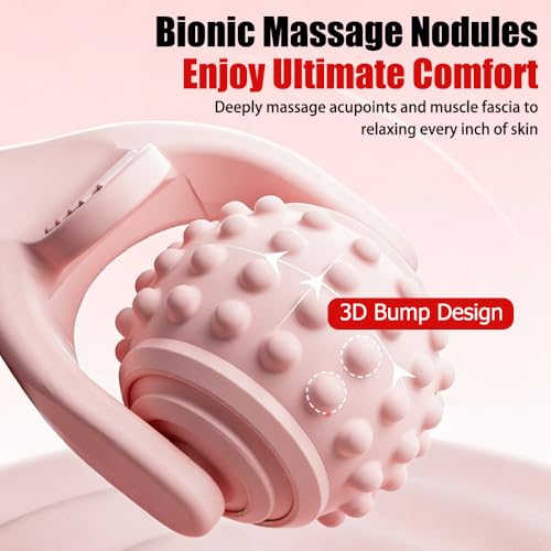 Demountable Roller Massage Ball | 2 in 1 Ergonomic Handle, Muscle Roller Stick, Manual Massage Tools, Relief Neck Arm Back Leg Body Deep Release