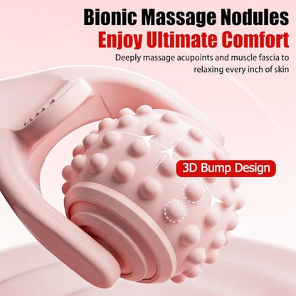 Demountable Roller Massage Ball | 2 in 1 Ergonomic Handle, Muscle Roller Stick, Manual Massage Tools, Relief Neck Arm Back Leg Body Deep Release