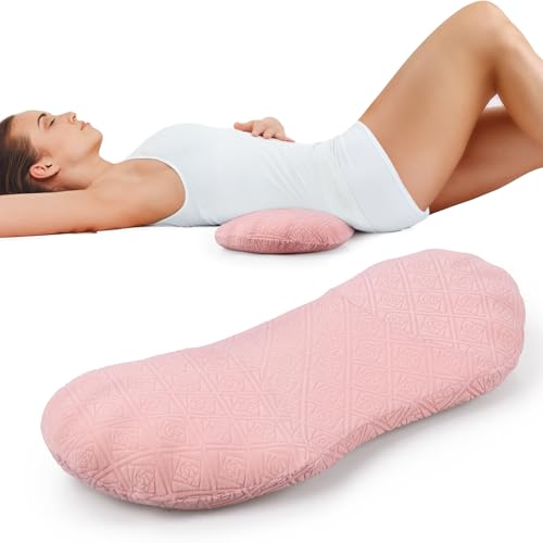 Lumbar Support Pillow for Sleeping Memory Foam Lumbar Support Cushion for Lower Back Pain Relief, Back Support Bed Pillow Waist Support (Pink, Large) - color: Pink, size: Large