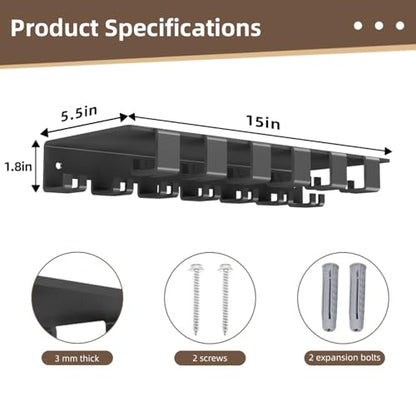 Floating Shelf Organizer Compatible with Tonal Accessories Home Gym Weight Storage Equipment Hanger Metal Rack Holder Wall Mount with Hooks T-Lock Adapters Bracket Hanger Workout Fitness (Style 2)
