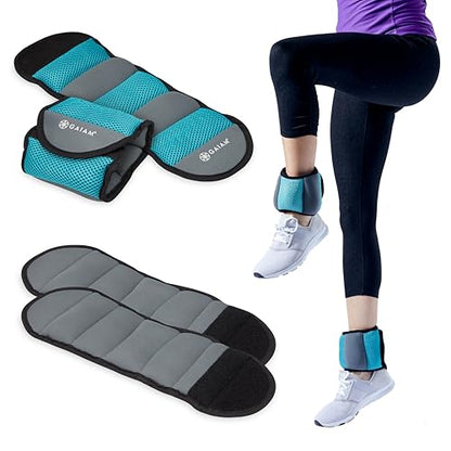 Gaiam Ankle Weights, Wearable Bracelet to Strengthen, Tone & Sculpt, Adjustable Ankle Weights for Women & Men for Yoga, Dance, Pilates, Barre, Cardio, Home & Gym Use
