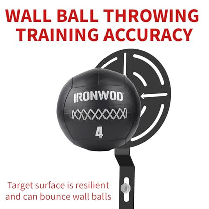 Wall Ball Target for Rack Mounted with Extension,Medicine Ball Target for Power Rack Attachments,Home Gym Exercise Ball Squash Fitness for Enhance Explosive Power