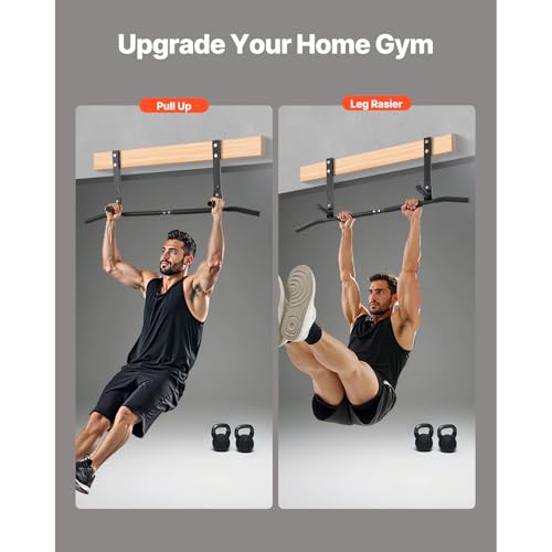 Happybuy Multifunctional Pull Up Bar: A Sturdy Home Gym Essential. This ceiling - mounted pull up bar, measuring 42 inches in width, features multi - grip options for diverse upper - body workouts