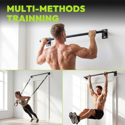 HANDBODE Wall Mounted Pull Up Bar for Doorway, 52''/36'' Chin Up Bar - color: 36“ doorway pull up bar