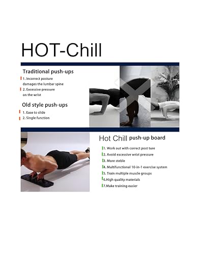 Push Up Board At Home Workout Equipment for Arms Shoulder Chest Back and Hands Pushup board with Hand Grip Foldable Pushup Bar with Color coded positions for Muscle Growth and Strength.