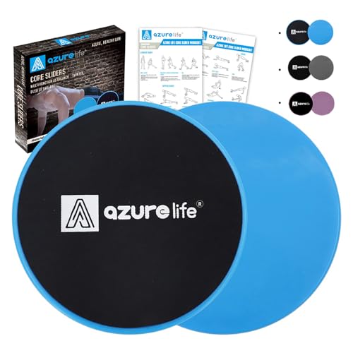 Exercise Core Sliders, Dual Sided Exercise Gliding Discs Use on Carpet or Hardwood Floors, Light and Portable, Perfect for Abdominal&Core Workouts - color: Blue