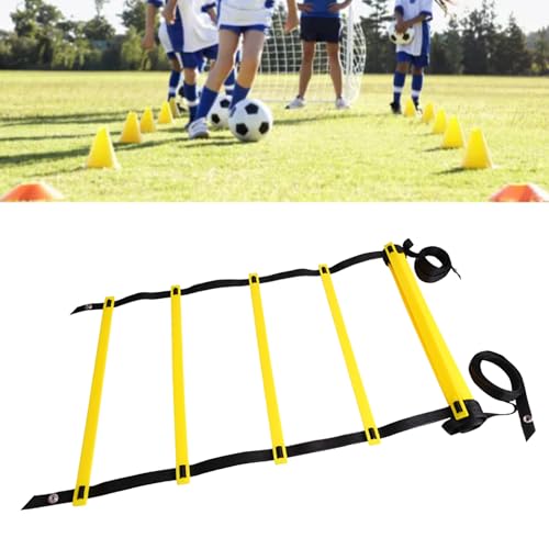 Agility Ladder Footwork Exercise Ladder Speed Training for Sports with Portable Design for Football Basketball Tennis Soccer Fitness Home Gym - size: 4 Meters and 8 Rung