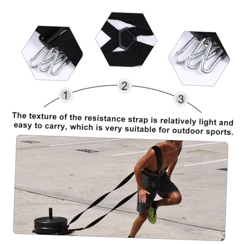 Happyyami Resistance Sled Pull Belt for Tire Training Load-bearing for Strength Endurance Multifunctional Padded Drag Strap for Fitness Workouts