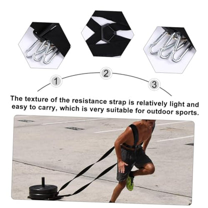 Happyyami Resistance Sled Pull Belt for Tire Training Load-bearing for Strength Endurance Multifunctional Padded Drag Strap for Fitness Workouts