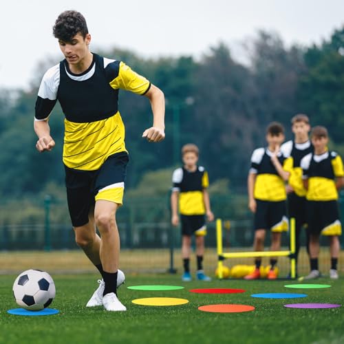 6 Pcs Poly Spots Markers Sports Training for Gym Floor Soccer Basketball Speed Agility Training Field Marking Equipment
