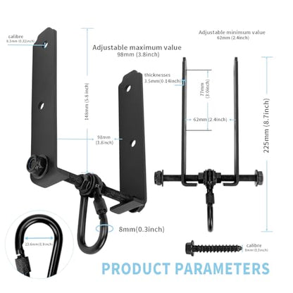 Heavy Duty Swing Hanger, Wood Beam & I-Beam Hanger, Swing Set Accessories Hammock 660LB Heavy Duty Swing Hooks Playground Hammock Chair Rope, Sandbag Porch, Hanging Heavy Punching Bags - style: 1Pack-with Snap Hook