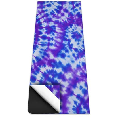 Hot Yoga Mat Towel with Corner Pockets Yoga Towels for Hot Yoga Non Slip with Travel Bag Sweat Absorbent Yoga Blankets Mat Cover for Workout Gym 70"x26" (Tie-dye-01, 70x26)