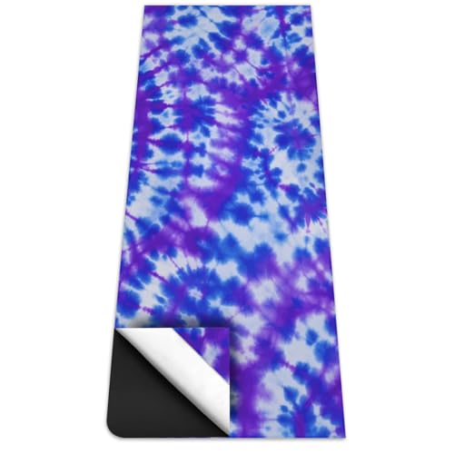 Hot Yoga Mat Towel with Corner Pockets Yoga Towels for Hot Yoga Non Slip with Travel Bag Sweat Absorbent Yoga Blankets Mat Cover for Workout Gym 70"x26" (Tie-dye-01, 70x26)