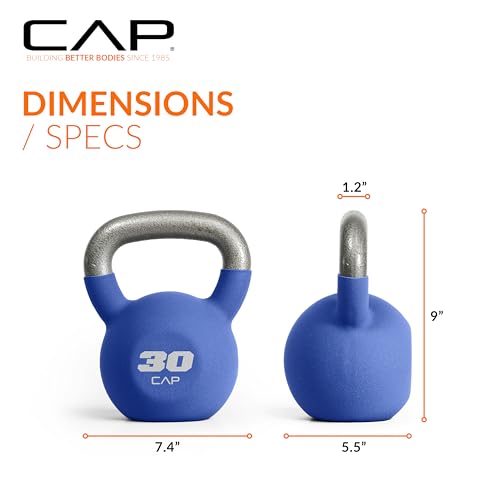 CAP Neoprene Coated Kettlebells - Multiple Sizes - size: 30 pounds