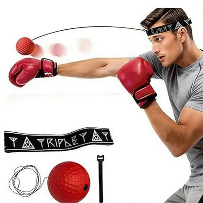 1pc Boxing Reaction Training Tool，Portable Speed Ball Boxing Trainer，Adjustable Headband Boxing Accessory，Reaction & Speed Training Equipment