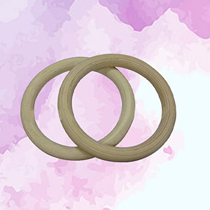 Wooden Gymnastic Rings Straps – 28mm Exercise Rings for Full Body Strength Training Bodyweight Workouts and Cross-Training – for Fitness Enthusiasts